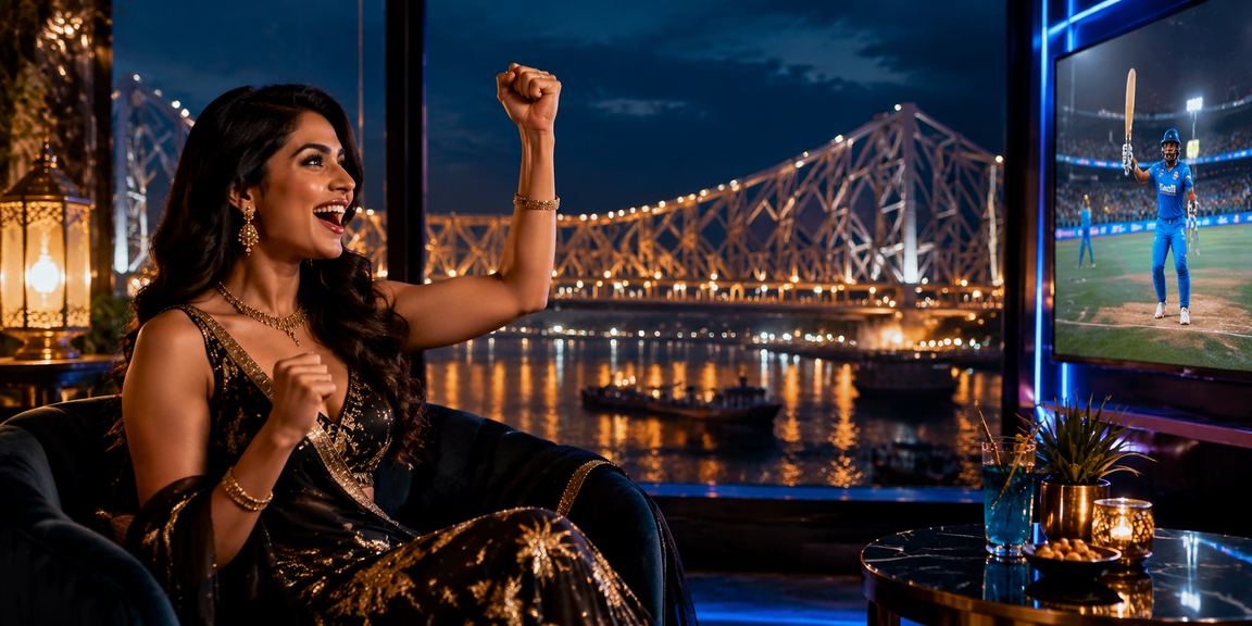 Cricket enthusiasts celebrating post-match in Kolkata